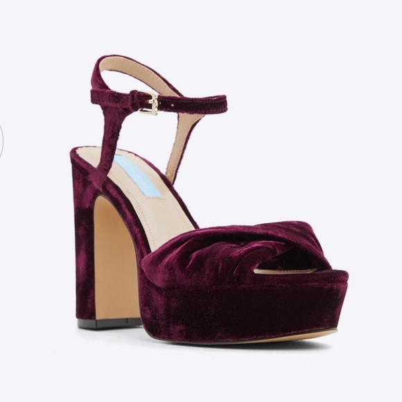 Draper James Paloma Platform - Burgundy Velvet - Picture 1 of 7